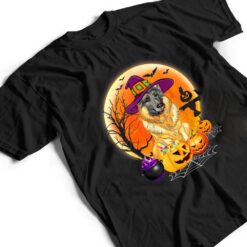 Halloween German Shepherd Dog Moon With Pumpkin Funny Gifts T Shirt - Dream Art Europa