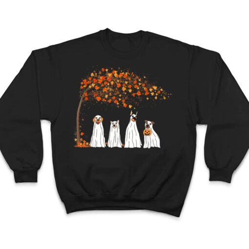 Halloween Ghost Dog Retro Spooky Season Thanksgiving T Shirt