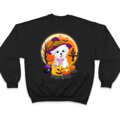 Halloween Havanese Dog Moon With Pumpkin Funny Gifts T Shirt - Dream Art Europa