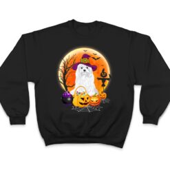 Halloween Maltese Dog Moon With Pumpkin Funny Gifts T Shirt - Dream Art Europa