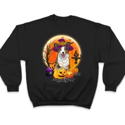 Halloween Miniature American Shepherd Dog Moon With Pumpkin T Shirt - Dream Art Europa