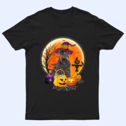 Halloween Miniature Schnauzer Dog Moon With Pumpkin Funny T Shirt