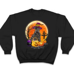 Halloween Miniature Schnauzer Dog Moon With Pumpkin Funny T Shirt - Dream Art Europa