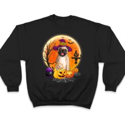 Halloween Pug Dog Moon With Pumpkin Funny Gifts T Shirt - Dream Art Europa