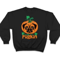 Halloween Pumpkin Pugkin Dog Pug Pullover Hoodie T Shirt - Dream Art Europa