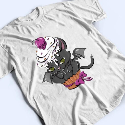 Halloween Scary Vampire Cat Bat Cupcake Halloween Clothing T Shirt