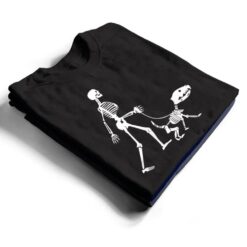 Halloween Skeleton Dog Lover Funny Dog Walking T Shirt - Dream Art Europa