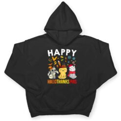 Halloween Thanksgiving Christmas Happy HalloThanksMas Cats T Shirt - Dream Art Europa