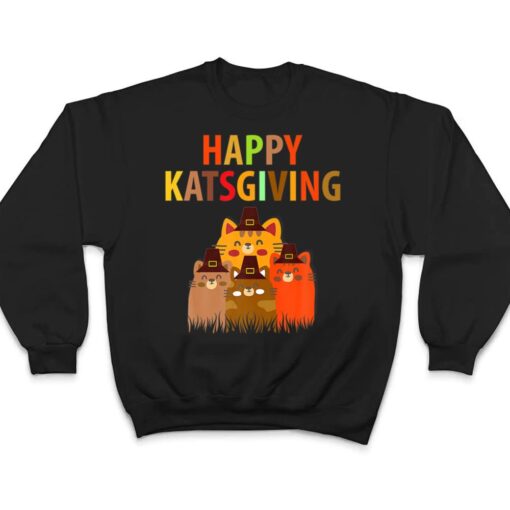 Happy-Katsgiving Thanksgiving-Cats Lovers-Pilgrim Hat Premium T Shirt