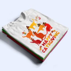 Happy Catsgiving Thanksgiving Cats Lovers Pilgrim Hat T Shirt - Dream Art Europa