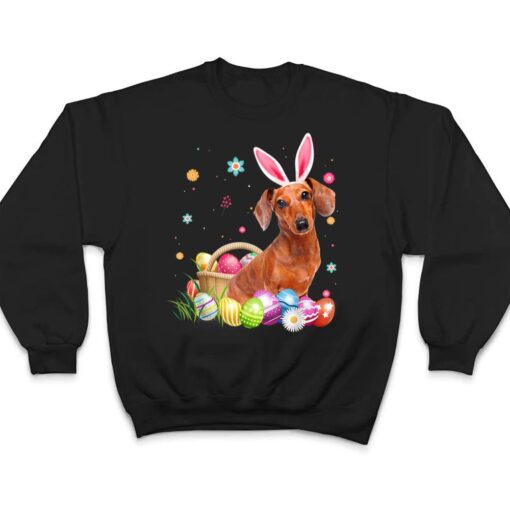 Happy Easter Cute Bunny Dachshund Wearing Bunny Ears Gift T Shirt