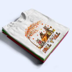 Happy Fall Y'all Funny Cats Autumn Lover Pumpkins Halloween T Shirt - Dream Art Europa