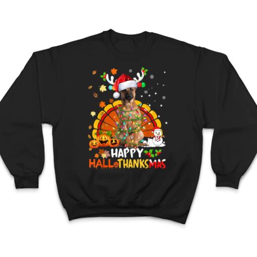 Happy Hallothanksmas Belgian Malinois Dog Lover T Shirt