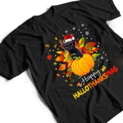 Happy Hallothanksmas Cat Halloween Thanksgiving Christmas T Shirt - Dream Art Europa