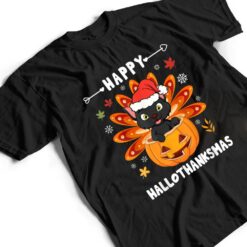 Happy Hallothanksmas Cat Turkey Cat Thanksgiving Christmas T Shirt - Dream Art Europa