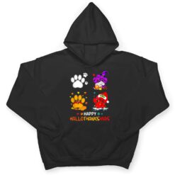 Happy Hallothanksmas Cute Paw Dogs And Pumpkin Turkey T Shirt - Dream Art Europa