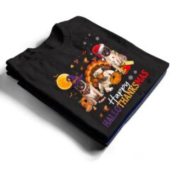 Happy Hallothanksmas Pug Dog Halloween Thanksgiving Xmas T Shirt - Dream Art Europa