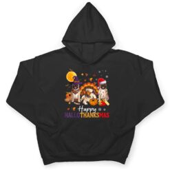 Happy Hallothanksmas Pug Dog Halloween Thanksgiving Xmas T Shirt - Dream Art Europa