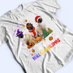 Happy Hallothanksmas Siamese Cat Halloween Thanksgiving T Shirt - Dream Art Europa