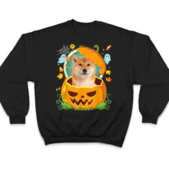 Happy Halloween Pumpkin Shiba Inu Dog Witch Cute Hat Lover T Shirt - Dream Art Europa