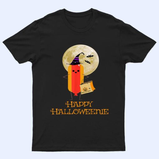 Happy Halloweenie Funny Hot Dog Halloween T Shirt