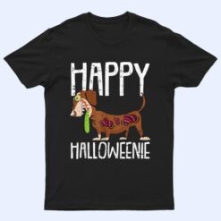 Happy Halloweenie Lazy Halloween Costume Zombie Dachshund T Shirt