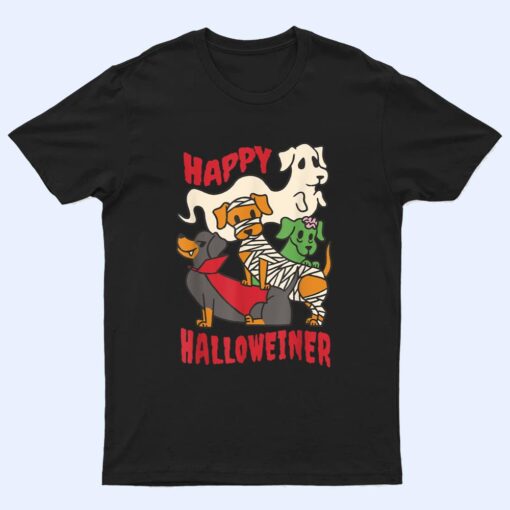 Happy Halloweiner Weiner Dog Funny Halloween Costume T Shirt
