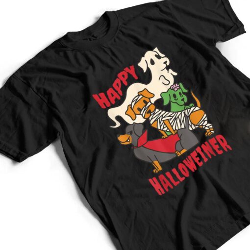 Happy Halloweiner Weiner Dog Funny Halloween Costume T Shirt