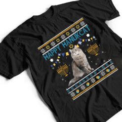 Happy Hanukcat Ugly Hanukkah Sweater Cat Chanukah Jewish T Shirt - Dream Art Europa