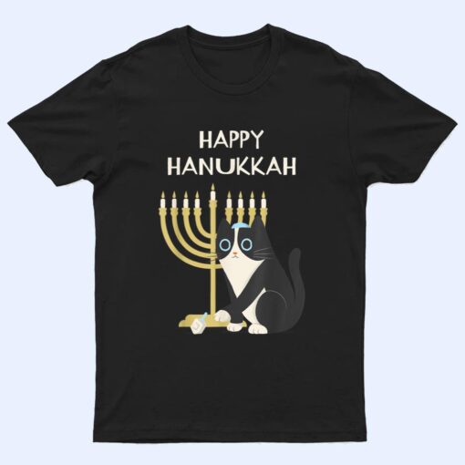 Happy Hanukkah Cat  Hanukkah T Shirt