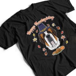 Happy Thanksgiving I Dog Lover I Saint Bernard T Shirt - Dream Art Europa