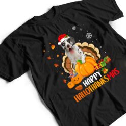 Harlequin Great Dane Dog Halloween Xmas Happy Hallothanksmas T Shirt - Dream Art Europa