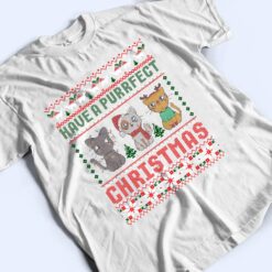 Have A Purrfect Christmas Cat Lover Ugly Sweater T Shirt - Dream Art Europa