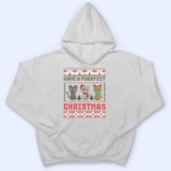 Have A Purrfect Christmas Cat Lover Ugly Sweater T Shirt - Dream Art Europa