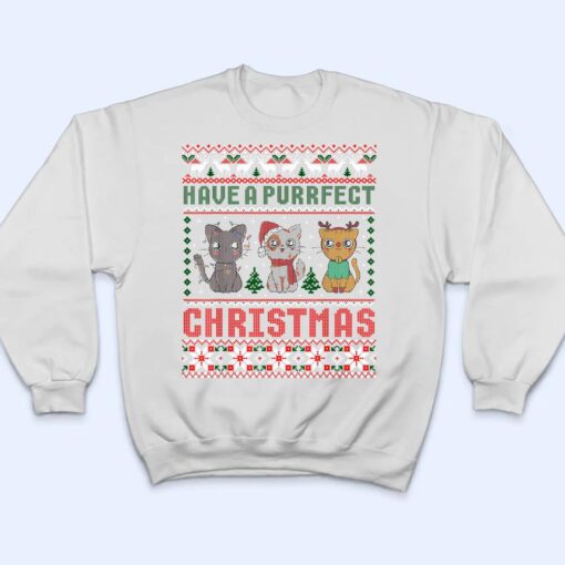 Have A Purrfect Christmas Cat Lover Ugly Sweater T Shirt