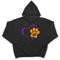 Heart Dog Paw Print Lazy Halloween Costume Pumpkin Puppy T Shirt - Dream Art Europa