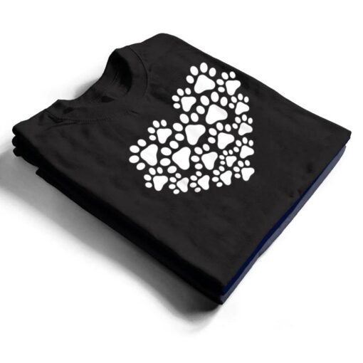 Heart Paw Print Dog & Cat - Cat Mom & Dog Mom Mother's Day T Shirt