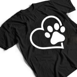 Heart with Paw For Cat or Dog Lovers T Shirt - Dream Art Europa