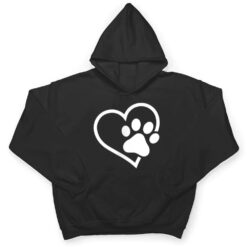 Heart with Paw For Cat or Dog Lovers T Shirt - Dream Art Europa