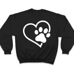 Heart with Paw For Cat or Dog Lovers T Shirt - Dream Art Europa