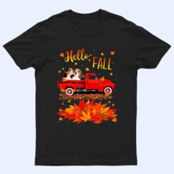 Hello Fall Beagle Leaf Autumn Red Truck Dog Lover Ver 2 T Shirt