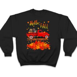 Hello Fall Cairn Terrier Leaf Autumn Red Truck Dog Lover T Shirt - Dream Art Europa