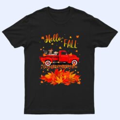 Hello Fall Chihuahua Leaf Autumn Red Truck Dog Lover Ver 2 T Shirt