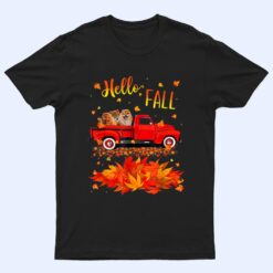 Hello Fall Chow Chow Leaf Autumn Red Truck Dog Lover T Shirt