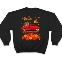 Hello Fall Cocker Spaniel Leaf Autumn Red Truck Dog Lover T Shirt - Dream Art Europa