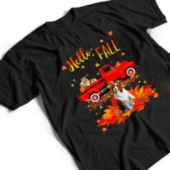 Hello Fall Collie Leaf Autumn Red Truck Dog Lover T Shirt - Dream Art Europa