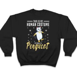 His Is My Human Costume I M Really A Pengucat Penguin Cat T Shirt - Dream Art Europa