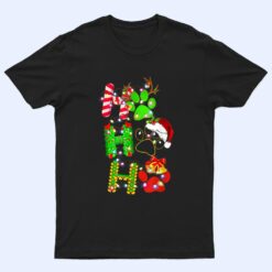 Ho Ho Ho Dog Paw Christmas T Shirt