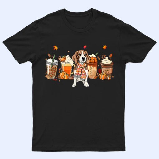 Horror Fall Coffee Beagle Dog Hallowwen Pumpkin Spice Autumn T Shirt