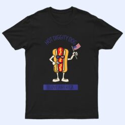 Hot Diggity Dog July 4th Patriotic BBQ Picnic USA Funny T Shirt